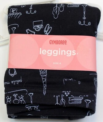 2008 Gymboree Petite Mademoiselle sz 6 вязаные леггинсы Париж кафе Эйфелева башня новый - Изображение 1 из 4