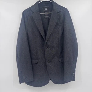 Rock Republic Coat Men Large Gray Wool Blend Jacket Blazer Pockets Preppy - Picture 1 of 14
