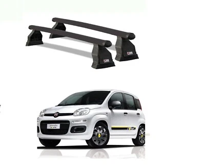 BARRE PORTATUTTO ACCIAIO FIAT PANDA 2015 NO RAILS OMOLOGATE TUV MADE IN ITALY - Immagine 1 di 4