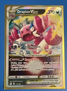 Pokémon TCG Drapion VSTAR Schwert & Schild verlorener Ursprung 119/196 Ultra + Kartensparer - Bild 1 von 2