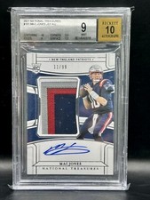 2021 Panini National Treasures MAC JONES Rookie Patch Auto #d /99 BGS 9/10