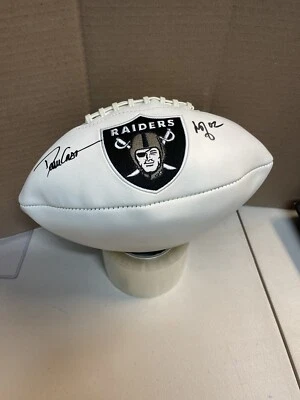 Oakland Raiders Dave Casper #87 Signed White Logo FOOTBALL HOF 2002 Beckett COA - Image 1 of 2