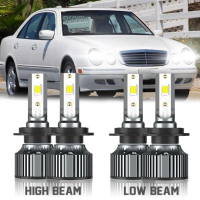 For Mercedes-Benz E430 1998-2002 Combo LED Headlight High Low Beam Bright Bulbs - Image 1 of 4