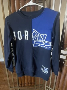 Air Jordan 1 Wings Youth Blue Pullover Sweatshirt Youth Medium - Picture 1 of 11