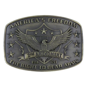 A272 2nd Amendment Heritage Attitude Buckle Montana Silversmith NEU - Bild 1 von 1