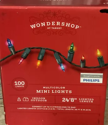 ⚡️Philips Multicolor Mini Christmas Lights, 100 Lights, 24’8” Indoor/Outdoor - Image 1 of 2