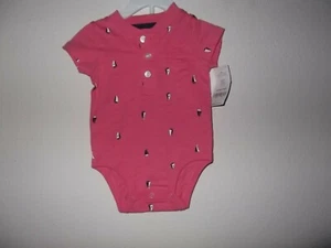 CARTER'S - BOYS - ROMPER - PINK/SAILBOATS - SIZE 3 MOS      (AC-29-467) - Picture 1 of 3