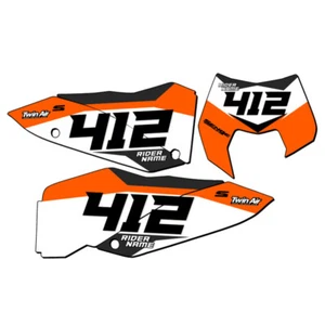 XCF SG63  Custom MX Number Plates Senge Graphics Kit Compatible with KTM - Picture 1 of 25