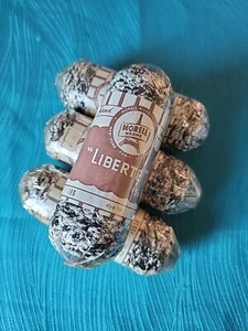 4 Spools of Vintage Morell "Liberte" Yarn Made in France Black/White 50 Grams - Picture 1 of 3