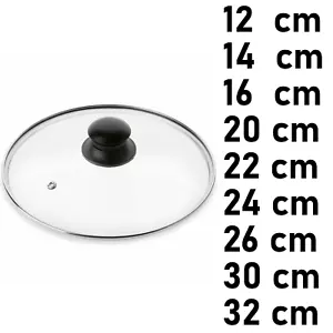 Topfdeckel Deckel Glasdeckel Durchmesser unterschiedliche Abmessungen 12-32 cm - Bild 1 von 1