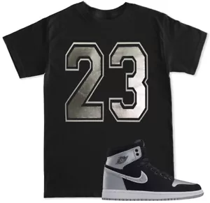 23 Camiseta Plateada a Juego con Air Js 1 Retro ALEALI MAY Sombra Satén Zapatos - Imagen 1 de 12