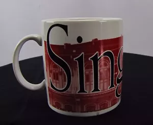 Starbucks Coffee Singapore City Mug Collector Red 1994 Jerry Greer Jan Belson - Picture 1 of 7