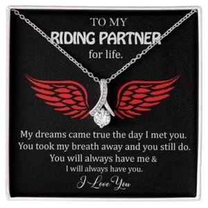 Riding Partner Necklace, Women's Necklace, Biker Pendant, Harley Lovers, Persona - Picture 1 of 6