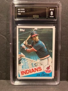 1985 Topps Joe Carter #694 Rookie Card Cleveland Indians GMA 8 Nm-MINT HOF RC - Picture 1 of 2