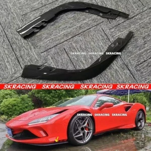Fits Ferrari F8 Spider Tributo Real Carbon Fiber Front Bumper Corner Cover 2PCS - Picture 1 of 16