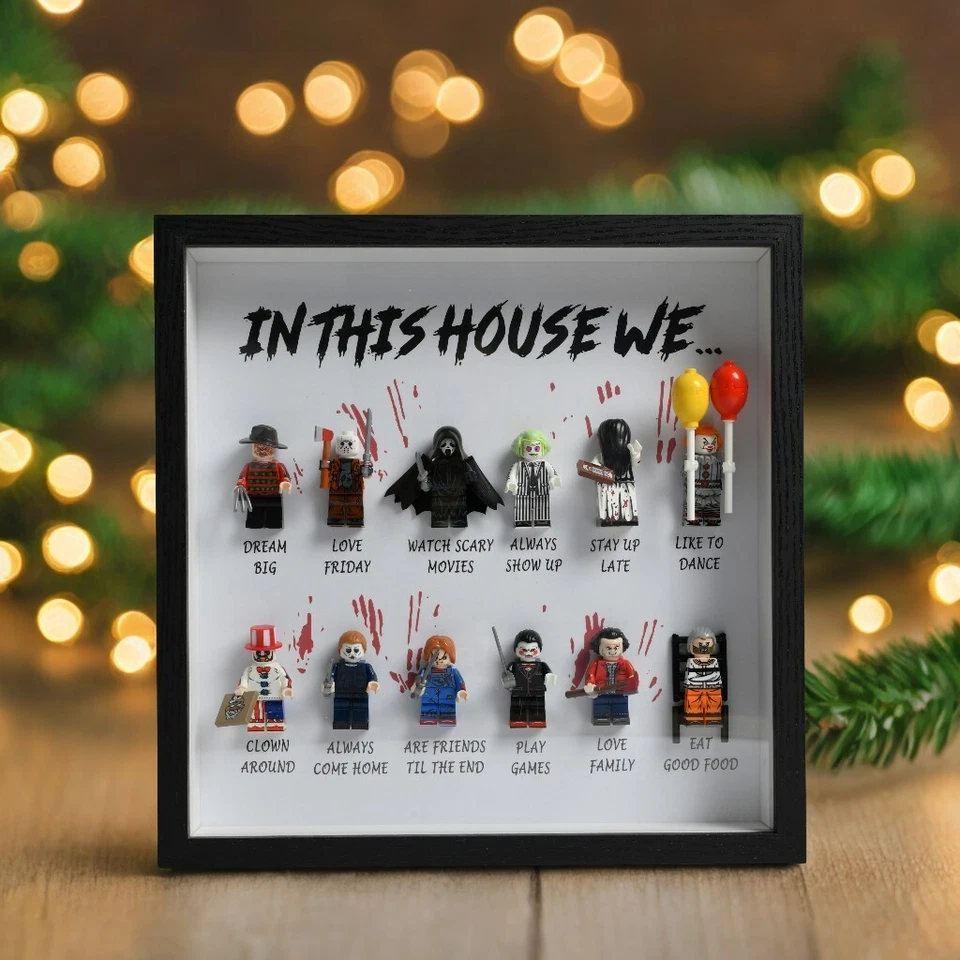 Quadro de presente de terror In This House We… | Filme de terror de Halloween presente personalizado 12 - Imagem 1 de 4