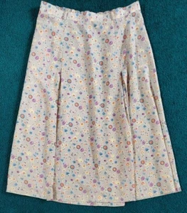 Fundamentals Things Vintage Pleated Front Elastic Waist Midi Skirt Size Large - Picture 1 of 6