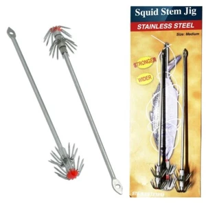 2 Pack of Medium Surecatch Stainless Steel Squid Stem Jigs - 15 cm Squid Pole - Picture 1 of 1