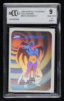 1990 Impel Marvel Universe Holograms Magneto #MH2 BCCG 9 r9o - Image 1 of 3