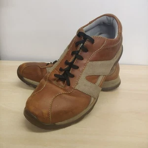 Scarpe da ginnastica Clarks uomo taglia 9 marrone pelle stringate casual comode sneakers - Foto 1 di 20
