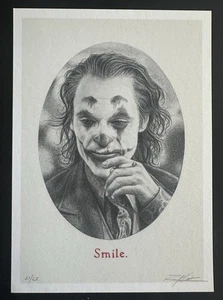JOKER Smile Kunstdruck von Rory Kurtz - Joaquin Phoenix - Batman - DC - 5x7 LESEN - Bild 1 von 4