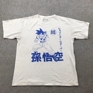 Dragon Ball Shirt Mens Large White Goku Japanese Graphic Anime Tee Manga Super - Picture 1 of 9