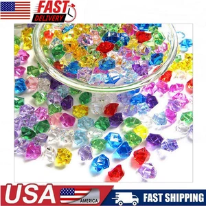 200 PIEZAS Rocas de Hielo Trituradas Falsas Acrílico Multicolor, Gemas de Diamantes Falsos Cubitos de Hielo - Imagen 1 de 84