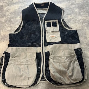 Fieldline Vest Men’s XL Black-Tan Mesh Hunting Trap Shooting Padded - Picture 1 of 9