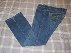 Wrangler Cash Mid Rise belüfteter Saum ultimative Damen-Reitjeans ~ Größe 3/4 x 32 _ - Bild 1 von 5