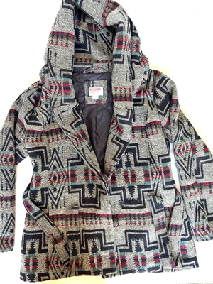 Mossimo Southwestern Hooded Aztec Tribal sweater wrap size M - Image 1 of 4