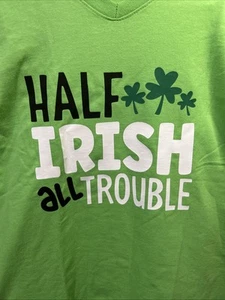 Individuelles "Half Irish All Trouble" Kleeblatt Kleeblatt Unisex Jugend T-Shirt - NEU - Bild 1 von 3