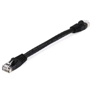 Monoprice Patch Cord,Cat 5e,Booted,Black,0.5 ft. 4974 Monoprice 4974 - Picture 1 of 3