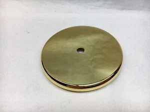 Howard Miller Grandfather Clock Weight Shell Cap Rounded Edge Polished Brass - Picture 1 of 3