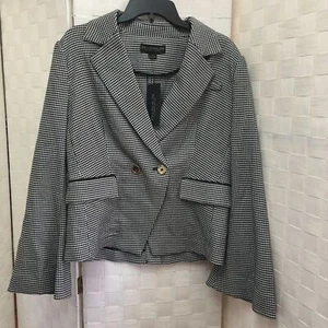 Nuevo con etiquetas Blazer Rachel Zoe Negro Blanco Houndsooth Talla 14 - Imagen 1 de 11