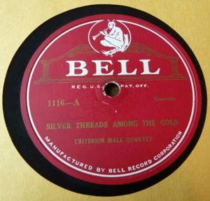 Criterion Male Quartet 10" 78 rpm Silver Threads Among Gold / Loves Sweet Song - Foto 1 di 2