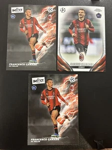 Francesco Camarda Lot - Rookie Base Card - Topps Chrome & Impact 23/24- Ac Milan - Foto 1 di 2