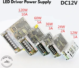 Fuente de alimentación DC 12V LED Driver Transformador Controlador de conmutación para tira de LED CCTV - Imagen 1 de 38