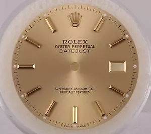 Genuine Rolex Datejust Champagne Stick Mark Dial Part-T Swiss Made T-16013,16233 - Picture 1 of 2