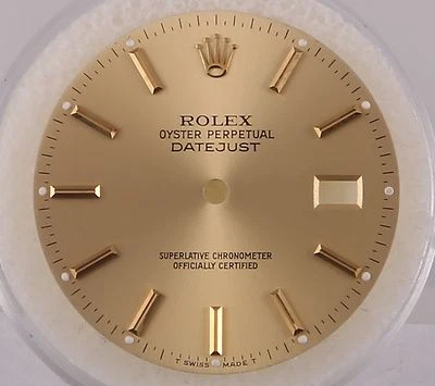 Genuíno Rolex Datejust Champagne Stick Mark Dial Parte-T Fabricado na Suíça T-16013,16233 - Imagem 1 de 2