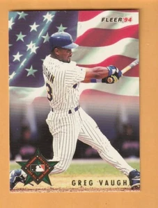 Greg Vaughn Milwaukee Brewers 1994 Fleer All-Stars #24 1F - Imagen 1 de 2
