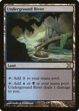 1X Underground River Tenth Edition EX FOIL Spanish MTG CARD