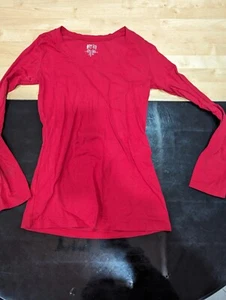 Womens active basic red long sleeve shirt sz m - Picture 1 of 5
