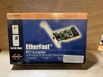 NWST! LINKSYS 10/100 EtherFast PCI Network Adapter Desktop LNE100TX YK - Image 1 of 4