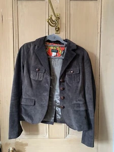 j crew lined brown leather collared blazer jacket size small - Picture 1 of 7