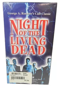 VHS Night Of The Living Dead George Romero Black & White Horror Film New Sealed - Imagen 1 de 2
