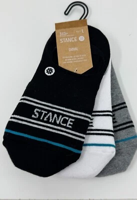 Calcetines básicos informales Stance No Show para hombre (paquete de 3) negros blancos grises talla L 9-12 Foto 1 de 3