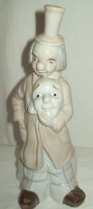 Vintage Clown Figurine With Many Faces Pastel Beige & Browns Pristine Condition - Picture 1 of 5