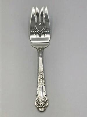French Renaissance by Reed & Barton Sterling Cold Meat Serving Fork 7.5" - Image 1 of 4