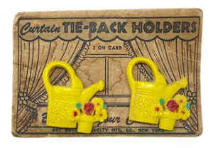 CURTAIN TIE-BACK HOLDERS 1940, ORIGINAL CARD: ART BUTTON NOVELTY MFG. CO., NY - Picture 1 of 5