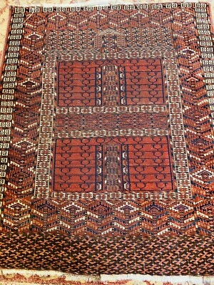 Alfombra antigua turcomana Tekke Enci alfombra antigua alfombra antigua 3,11x5 Foto 1 de 4